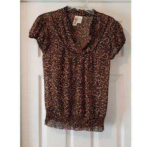 L8ter Leopard Print Blouse